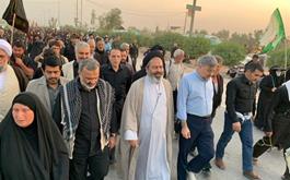 گزارش تصویری / حضور نماینده ولی فقیه و رئیس سازمان حج وزیارت در راهپیمایی اربعین حسینی